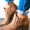 Solid Round Toe Heeled Boots 1 Solid Round Toe Heeled Boots -Garment Sale Store 168990 1 53569999 124