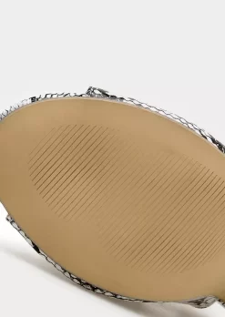 Snake Skin Printed Hollow Out Heeled Sandals 24 Snake Skin Printed Hollow Out Heeled Sandals -Garment Sale Store 440940 555454501