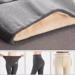 Winter Thickened Warm Fleece Lined High Waist Leggings - Dark Grey 15 Winter Thickened Warm Fleece Lined High Waist Leggings - Dark Grey -Garment Sale Store 488937 531015610 124