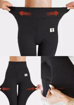 Winter Thickened Warm Fleece Lined High Waist Leggings - Black 14 Winter Thickened Warm Fleece Lined High Waist Leggings - Black -Garment Sale Store 489733 100100102 124
