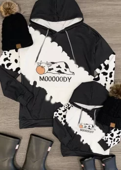 Mooooody Cow Kangaroo Pocket Drawstring Hoodie 9 Mooooody Cow Kangaroo Pocket Drawstring Hoodie -Garment Sale Store 489970 529751535 124