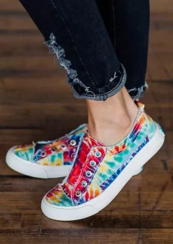 Tie Dye Slip On Round Toe Flat Sneakers 7 Tie Dye Slip On Round Toe Flat Sneakers -Garment Sale Store 490140 100100989 124