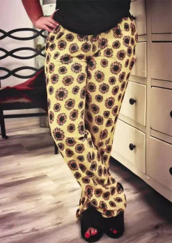 Sunflower Drawstring Wide Leg Pants - Yellow 7 Sunflower Drawstring Wide Leg Pants - Yellow -Garment Sale Store 495039 515110110 124