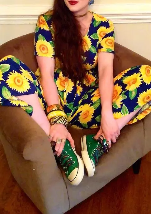 Sunflower Pocket Drawstring Elastic Waist Jumpsuit - Blue 4 Sunflower Pocket Drawstring Elastic Waist Jumpsuit - Blue - Image 2