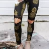 Pineapple Lace Hollow Out Skinny Leggings - Black 1 Pineapple Lace Hollow Out Skinny Leggings - Black -Garment Sale Store 502551 1 48995249 124