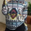 Aztec Geometric Long Sleeve Hoodie -Garment Sale Store 511551 1 10010010 124