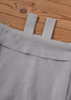 Cold Shoulder Long Sleeve Sweater - Gray -Garment Sale Store 511898 1 509710255 124