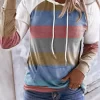 Striped Color Block Drawstring Kangaroo Pocket Hoodie 1 Striped Color Block Drawstring Kangaroo Pocket Hoodie -Garment Sale Store 511915 1 55505456 124