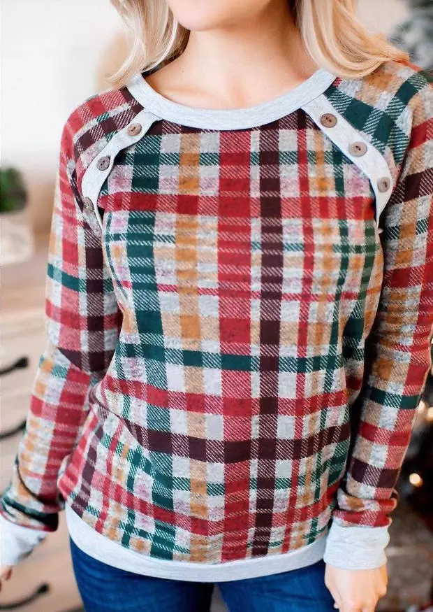 Colorful Striped Button Long Sleeve Blouse 3 Colorful Striped Button Long Sleeve Blouse