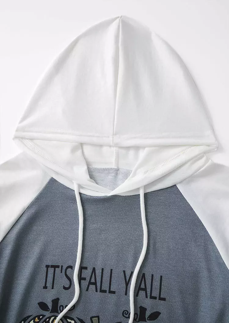 Autumn Essentials It's Fall Y'all Vibes Pumpkin Hoodie With Kangaroo Pocket - Gray 6 Autumn Essentials It's Fall Y'all Vibes Pumpkin Hoodie With Kangaroo Pocket - Gray - Image 4