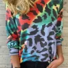 Colorful Leopard Long Sleeve Blouse -Garment Sale Store 516698 1 50975456 124