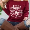 I Have An Angel Mom Long Sleeve Blouse - Burgundy 2 I Have An Angel Mom Long Sleeve Blouse - Burgundy -Garment Sale Store 516982 1 49541025 124