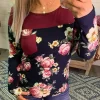 Floral Pocket Splicing Long Sleeve Blouse -Garment Sale Store 517309 1 10197505 124