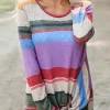 Color Block Striped Twist Long Sleeve Blouse 1 Color Block Striped Twist Long Sleeve Blouse -Garment Sale Store 517721 1 51509997 124