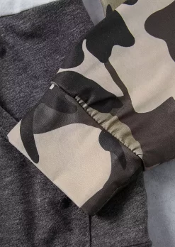 Camouflage Color Block Pocket O-Neck Blouse -Garment Sale Store 519013 1 575097485 124