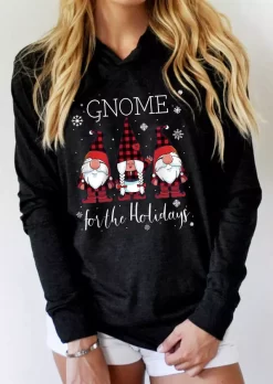 Gnome For The Holiday Hoodie - Black
