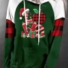 Plaid Love Kangaroo Pocket Hoodie - Green 2 Plaid Love Kangaroo Pocket Hoodie - Green -Garment Sale Store 523623 1 99971005 124