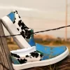 Cow Splicing Round Toe Sneakers - Blue -Garment Sale Store 525141 1 52529852 124