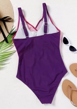 Gradient Wrap One-Piece Swimsuit - Red 7 Gradient Wrap One-Piece Swimsuit - Red -Garment Sale Store 525248 985410056 124