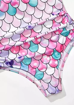 Mermaid Scales Halter Cut Out One-Piece Swimsuit - Pink 17 Mermaid Scales Halter Cut Out One-Piece Swimsuit - Pink -Garment Sale Store 527112 565257554 124