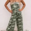 Camouflage Strapless Bandeau Drawstring Jumpsuit 1 Camouflage Strapless Bandeau Drawstring Jumpsuit -Garment Sale Store SCM000479 1 30244339993490 124