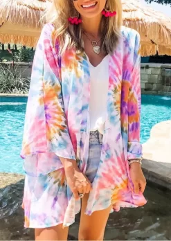 Tie Dye Long Sleeve Cardigan