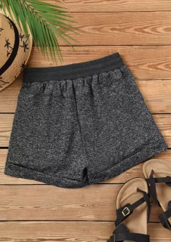 Gradient Dragonfly Pocket Drawstring Shorts - Dark Grey -Garment Sale Store SCM003039 4 575356575 124