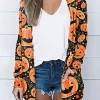 Halloween Pumpkin Face Long Sleeve Cardigan -Garment Sale Store SCM005032 1 81098976929868 124