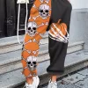 Halloween Pumpkin Skull Skeleton Hand Elastic Waist Sweatpants 2 Halloween Pumpkin Skull Skeleton Hand Elastic Waist Sweatpants -Garment Sale Store SCM005413 1 81565653474604 124