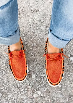 Leopard Slip On Flat Sneakers - Orange 9 Leopard Slip On Flat Sneakers - Orange -Garment Sale Store SCM005508 1 81746042085865 124
