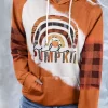 Pumpkin Plaid Rainbow Leopard Hoodie - Orange 2 Pumpkin Plaid Rainbow Leopard Hoodie - Orange -Garment Sale Store SCM005937 1 90256846870826 124