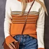 Striped Color Block Long Sleeve Sweater 1 Striped Color Block Long Sleeve Sweater -Garment Sale Store SCM007156 1 A2130418415207 124
