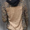 Leopard Splicing Sequined Thumbhole Long Sleeve Hoodie 1 Leopard Splicing Sequined Thumbhole Long Sleeve Hoodie -Garment Sale Store SCM007488 1 92851698038515 124
