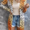 Gradient Leopard Long Sleeve Open Front Cardigan 2 Gradient Leopard Long Sleeve Open Front Cardigan -Garment Sale Store SCM007491 2 92865259880356 124
