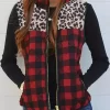 Leopard Plaid Zipper Pocket Warm Vest Coat 2 Leopard Plaid Zipper Pocket Warm Vest Coat -Garment Sale Store SCM008764 1 A2402629873336 124