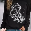 Christmas Santa Claus Long Sleeve Sweatshirt - Black -Garment Sale Store SCM009966 1 B1483406959190 124