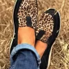 Leopard Slip On Flat Sneakers - Black -Garment Sale Store SCM010547 1 B2252444048060 124