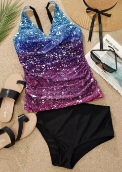 Gradient Glitter Adjustable Strap Tankini Set -Garment Sale Store SCM011144 1 C1441394373166 124