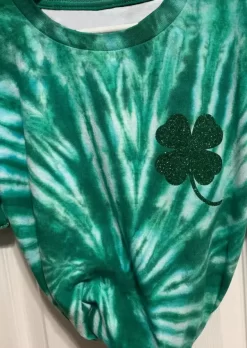 St. Patrick's Day Tie Dye Lucky Shamrock T-Shirt Tee - Green 7 St. Patrick's Day Tie Dye Lucky Shamrock T-Shirt Tee - Green -Garment Sale Store SCM011187 1 C1516116447788 124