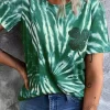St. Patrick's Day Tie Dye Lucky Shamrock T-Shirt Tee - Green
