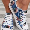 American Flag Sunflower Flat Sneakers 1 American Flag Sunflower Flat Sneakers -Garment Sale Store SCM011212 1 10915837094524 124