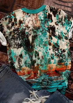 Once You Love A Cowboy You'll Never Be The Same Steer Skull Cow Turquoise T-Shirt Tee 6 Once You Love A Cowboy You'll Never Be The Same Steer Skull Cow Turquoise T-Shirt Tee -Garment Sale Store SCM011279 2 C1621536282353 124