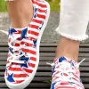 American Flag Star Striped Flat Sneakers