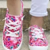 Valentine Believe In Love Colorful Heart Lace Up Sneakers - Pink -Garment Sale Store SCM011521 1 C1643279755583 124