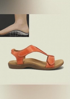Summer Casual Beach Velcro Closure Sandals - Orange -Garment Sale Store SCM011712 1 C2327708772474 124