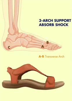 Summer Casual Beach Velcro Closure Sandals - Orange