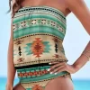 Aztec Geometric Strapless Bandeau Tankini Set -Garment Sale Store SCM011942 1 11709096469758 124