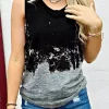 Tie Dye Distressed O-Neck Casual Tank 1 Tie Dye Distressed O-Neck Casual Tank -Garment Sale Store SCM012043 1 10310525441397 124