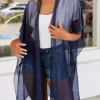 See-Through Short Sleeve Cardigan - Navy Blue 2 See-Through Short Sleeve Cardigan - Navy Blue -Garment Sale Store SCM012124 1 10768663857290 124