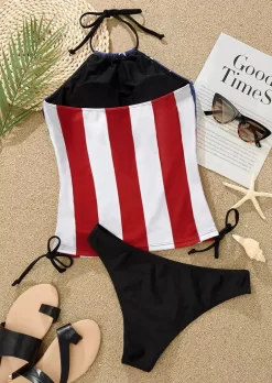 American Flag Halter Tie Tankini Set -Garment Sale Store SCM012149 1 13126518263807 124
